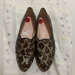 New never worn Kate Spade cat Cheetah print loafers